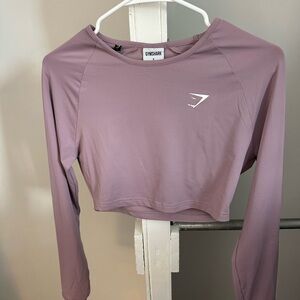 Gymshark Women's Dusty Purple Long Sleeve Crop Top